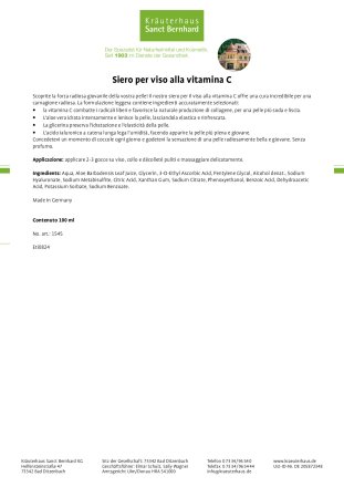 Siero per viso alla vitamina C 100 ml