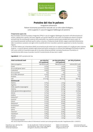 Proteine del riso in polvere 700 g