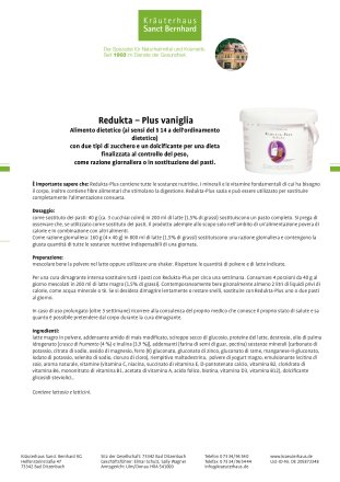 Redukta-Plus alla vaniglia pachetto conveniente 1200 g