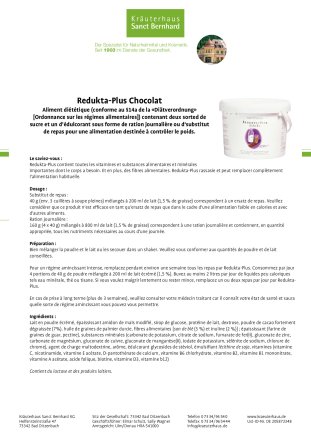 Redukta-PLUS Chocolat · Paquet Avantage 1200 g