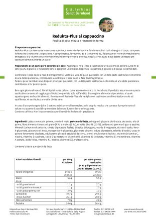 Redukta-PLUS al Cappuccino 600 g