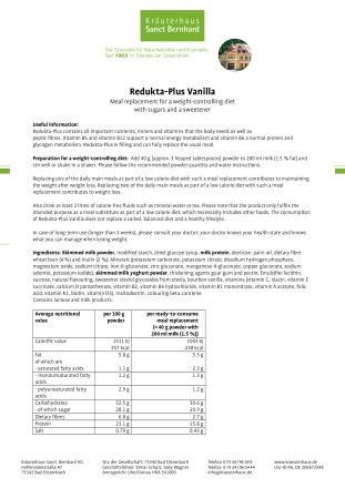 Redukta-PLUS Vanilla 3x  + 1 x Apple-fibre Chewable Tablets 4 item