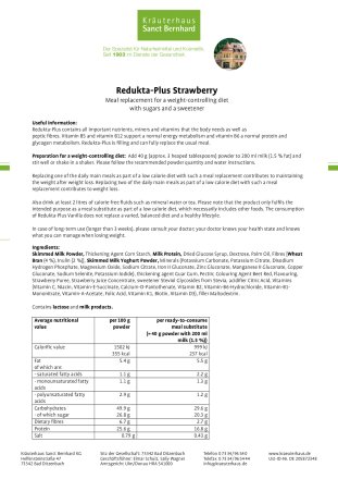 Redukta-PLUS Strawberry 3x + 1x Apple-fibre Chewable Tablets 4 item