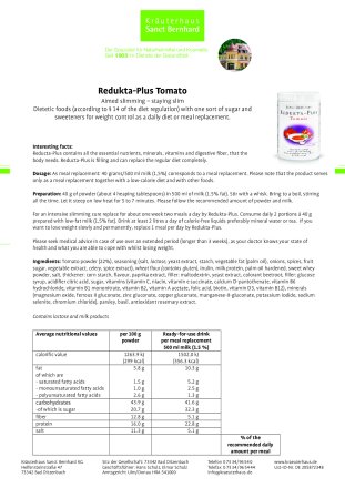Redukta-PLUS Tomato 3x + 1x Apple-fibre Chewable Tablets 4 item