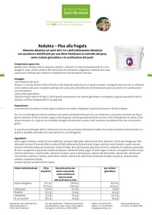 Redukta-PLUS alla fragola &middot; Pachetto conveniente 1200 g