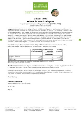 Muscoli tonici Polvere da bere al collagene 500 g