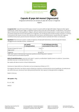 Capsule di pepe dei monaci (Agnocasto)