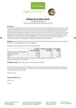 Gélules de chardon-Marie 90 gélules
