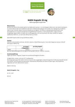 NADH-Kapseln 20 mg 30 Kapseln