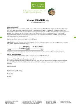Capsule di NADH 20 mg 30 capsule