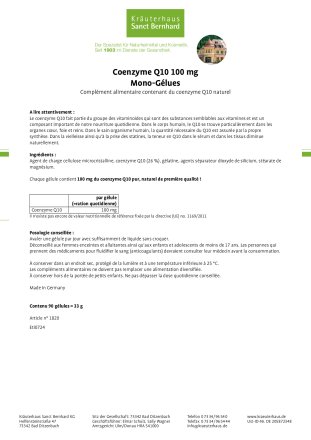 Coenzyme Q10 100 mg Mono-Gélules 90 gélules