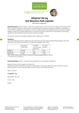 Ubiquinol 100 mg Q10-Bioactive-PLUS-Capsules 75 capsules