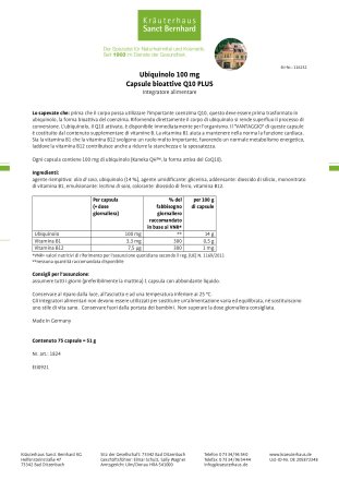 Ubiquinolo 100 mg Capsule bioattive Q10 PLUS 75 capsule