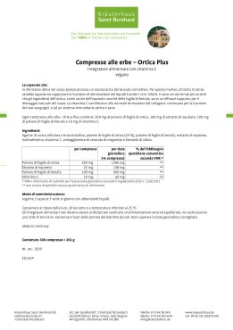 Compresse alle erbe - Ortica Plus 300 compresse