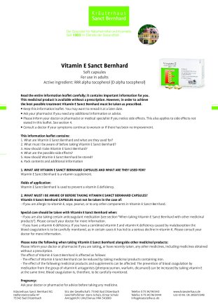 Vitamin E Sanct Bernhard