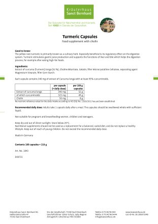 Turmeric Capsules 180 capsules