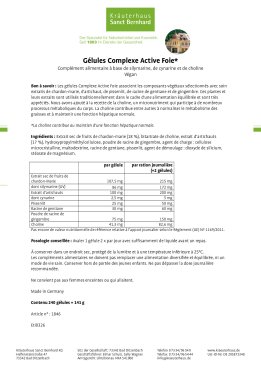 G&eacute;lules Complexe Active Foie*