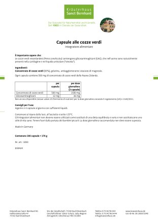 Capsule alle cozze verdi  300 capsule 300 capsule