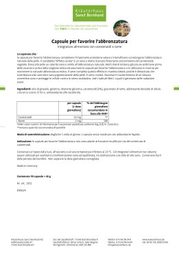 Capsule per favorire l'abbronzatura 90 capsule