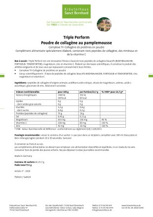 Triple Perform Poudre de collagène au pamplemousse 711 g