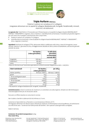 Triple Perform Wild Berry 780 g