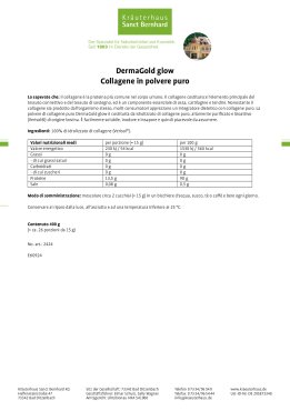 DermaGold glow Collagene in polvere puro 400 g
