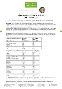 Triple Perform Isolat de lactosérum Goût Lemon Ice Tea