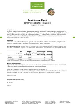 Sanct Bernhard Sport Compresse di calcio+magnesio 400 compresse