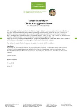 Sanct Bernhard Sport Olio da massaggio riscaldante bottiglia da 250 ml 250 ml