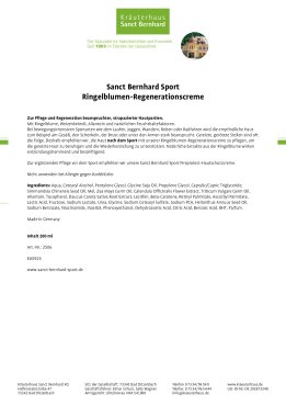 Sanct Bernhard Sport Ringelblumen-Regenerationscreme 200 ml