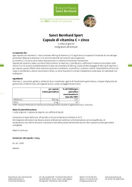 Sanct Bernhard Sport Capsule di vitamina C + zinco 180 capsule