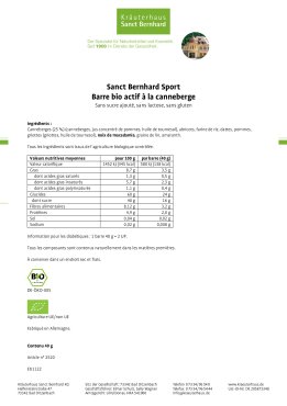 Sanct Bernhard Sport Barre bio actif à  la canneberge 40 g