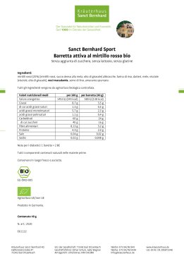 Sanct Bernhard Sport Barretta attiva al mirtillo rosso bio confezione da 30 1200 g