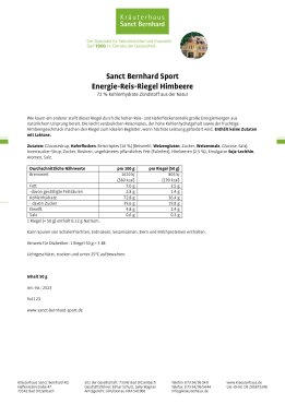 Sanct Bernhard Sport Energie Reis-Riegel Himbeere 50 g
