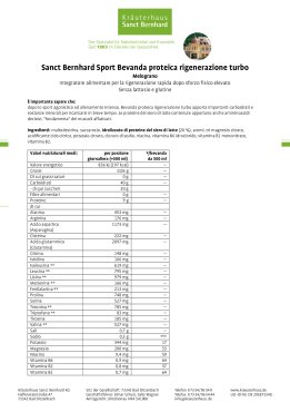 Sanct Bernhard Sport Bevanda proteica rigenerazione turbo melograno 750 g