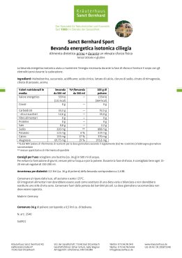 Sanct Bernhard Sport Bevanda energetica isotonica ciliegia 1 bustina 36 g