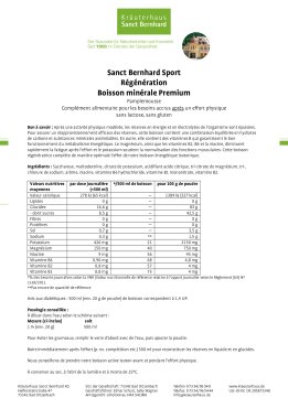 Sanct Bernhard Sport Régénération Boisson minérale Premium Pamplemousse 750 g