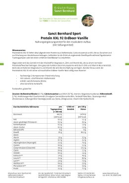 Sanct Bernhard Sport Protein XXL 92 Erdbeer-Vanille 450 g