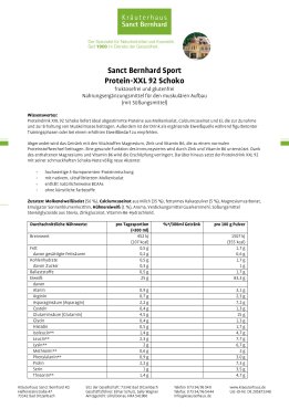 Sanct Bernhard Sport Protein-XXL 92 Schoko 450 g
