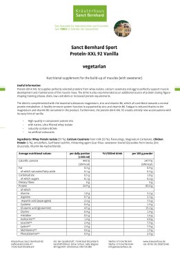 Sanct Bernhard Sport Protein-XXL 92 Set