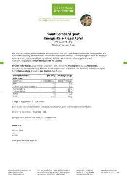 Sanct Bernhard Sport Energie Reis-Riegel Apfel 50 g