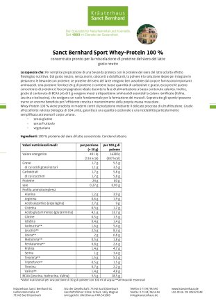 Whey-Protein 100 % 1.2 kg