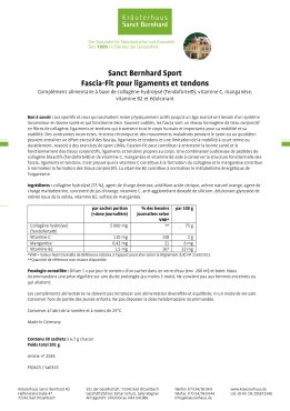 Sanct Bernhard Sport Fascia-Fit pour ligaments et tendons 30 x 6,7 g 201 g