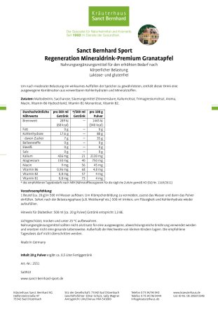 Sanct Bernhard Sport Halbmarathon-Set 6 Stück