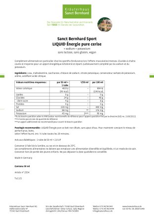 Sanct Bernhard Sport Kit semi-marathon 6 pièce