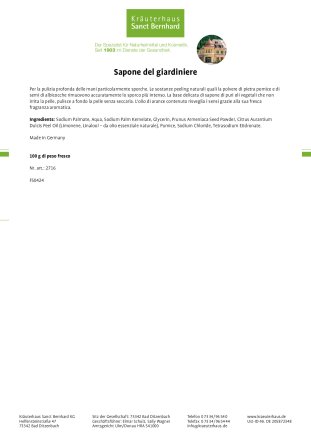 Sapone del giardiniere 100 g