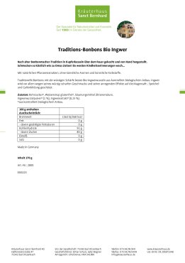 Traditions-Bonbons Bio Ingwer 170 g