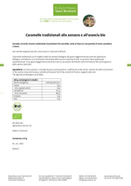Caramelle tradizionali allo zenzero e all'arancia bio 170 g