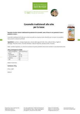 Caramelle tradizionali alle erbe per la tosse 170 g