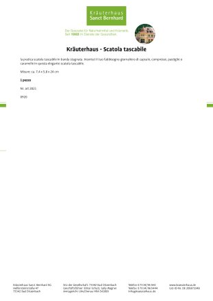 Kräuterhaus - Scatola tascabile